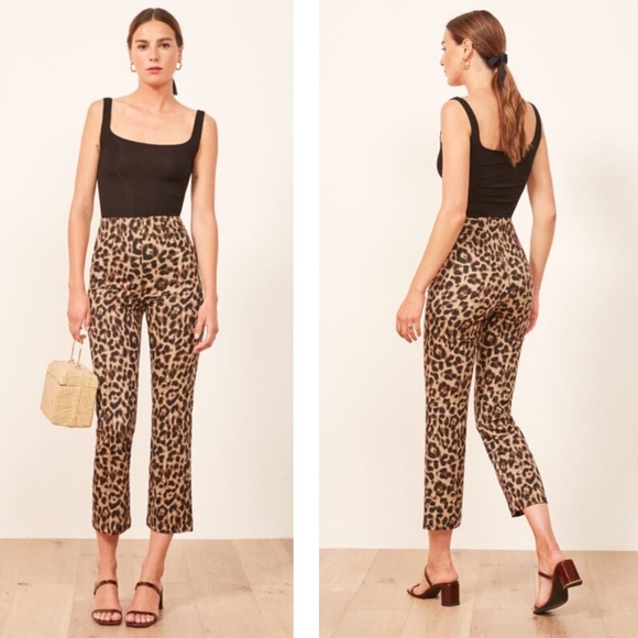 reformation marlon pant leopard